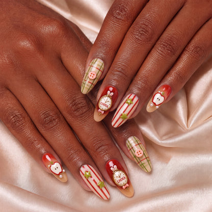 Applewood Charm - Personalized Press-On Nails