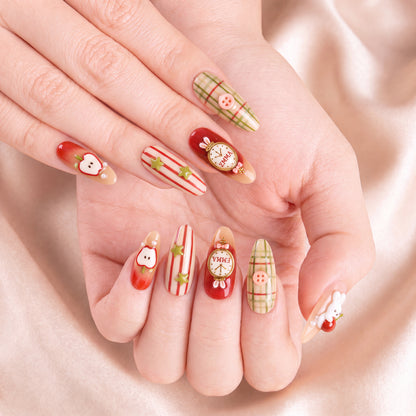 Applewood Charm - Personalized Press-On Nails