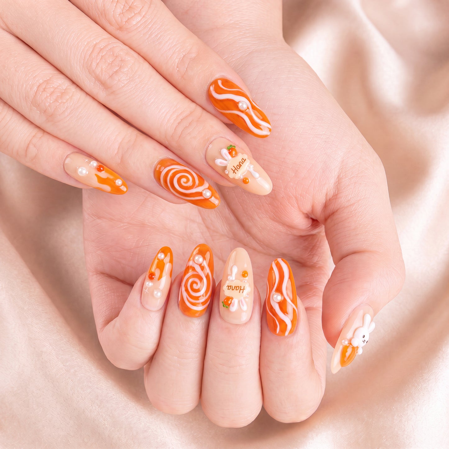 Candy Carrot - Personalized Press-On Nails