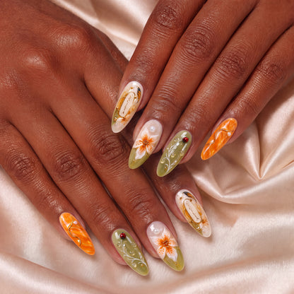 Monarch Meadow - Personalized Press-On Nails