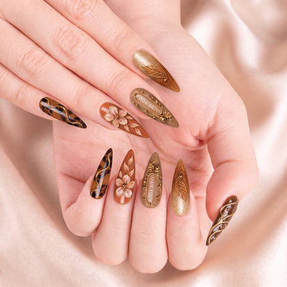 Amber Thicket - Personalized Press-On Nails