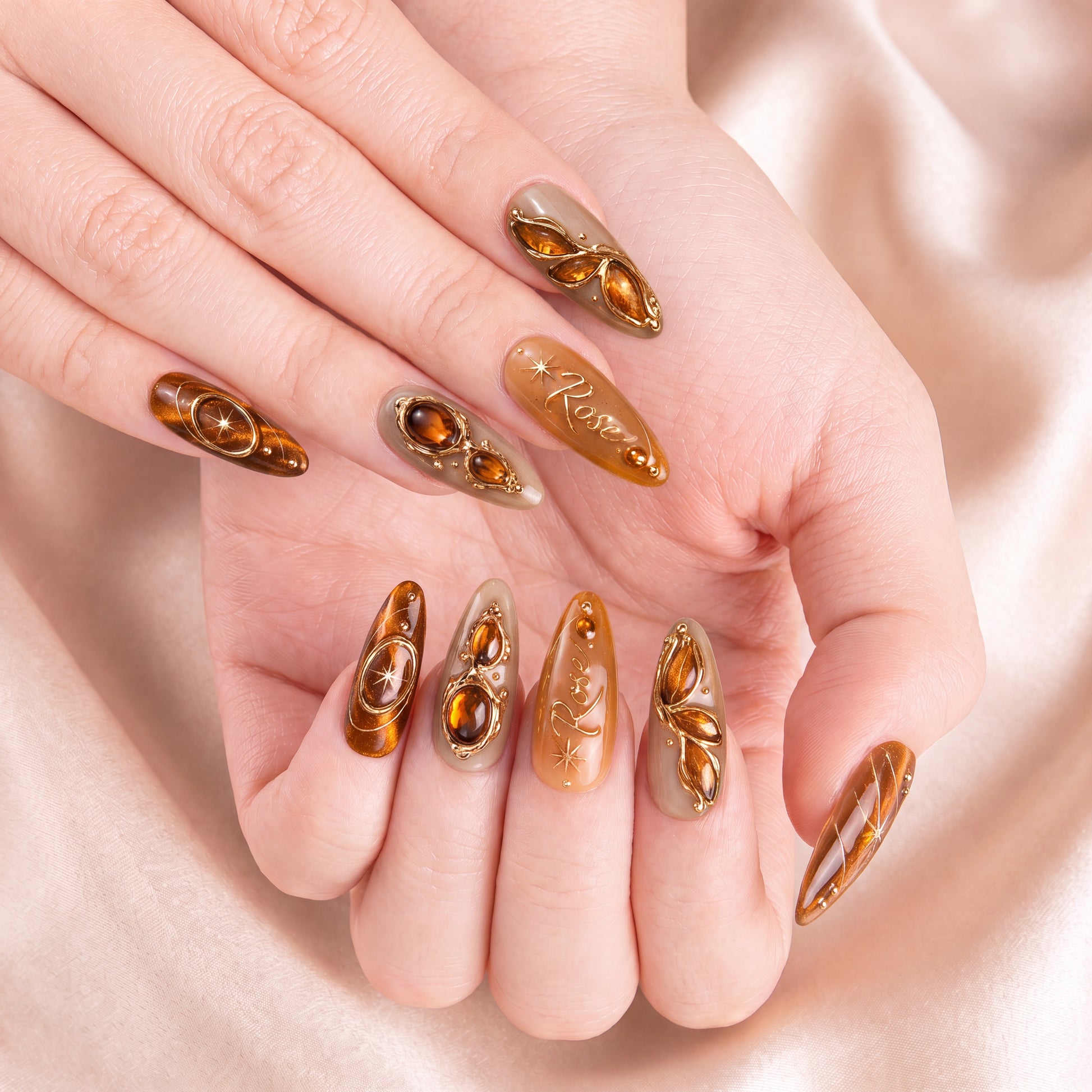 Honey Nebula - Personalized Press-On Nails