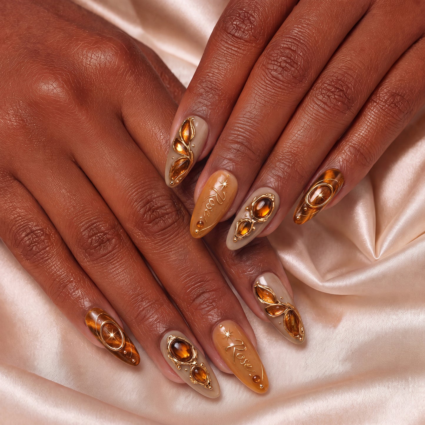 Honey Nebula - Personalized Press-On Nails