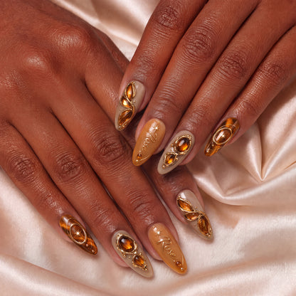Honey Nebula - Personalized Press-On Nails