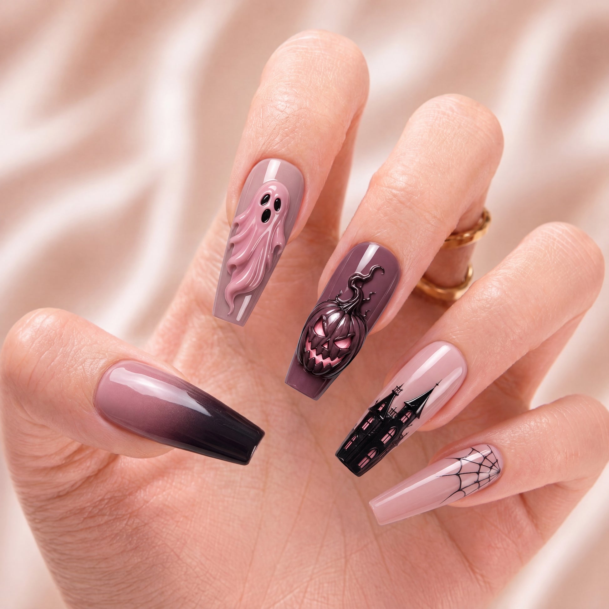 Dusty Rose Haunting- Personalized Press-On Nails