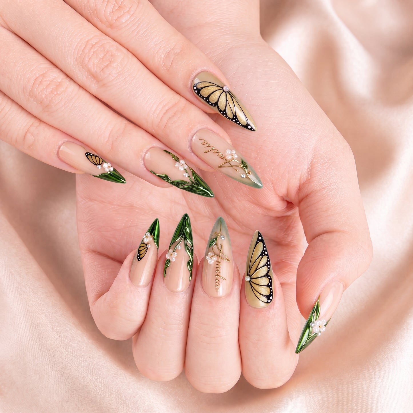 Jade Canopy - Personalized Press-On Nails