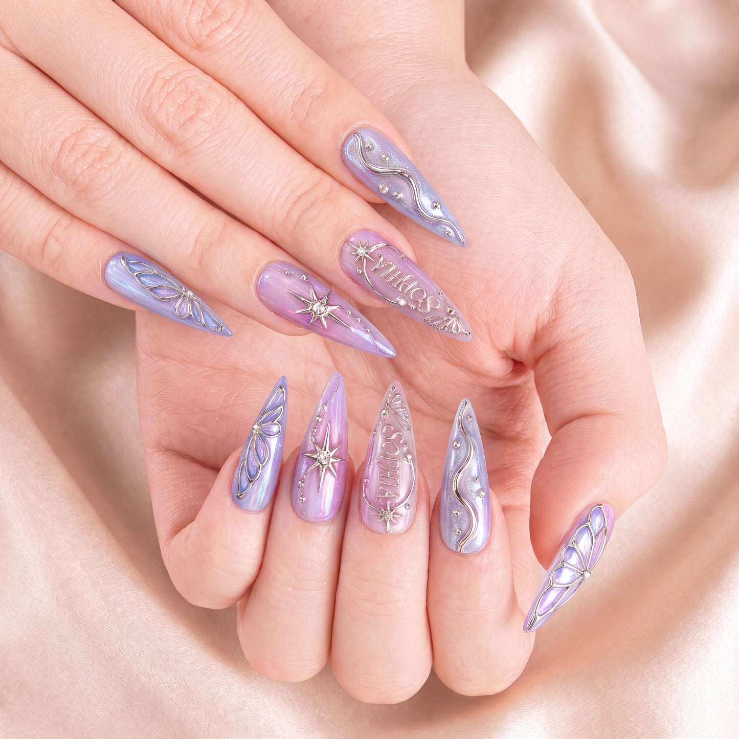 Astral Opaline - Personalized Press-On Nails