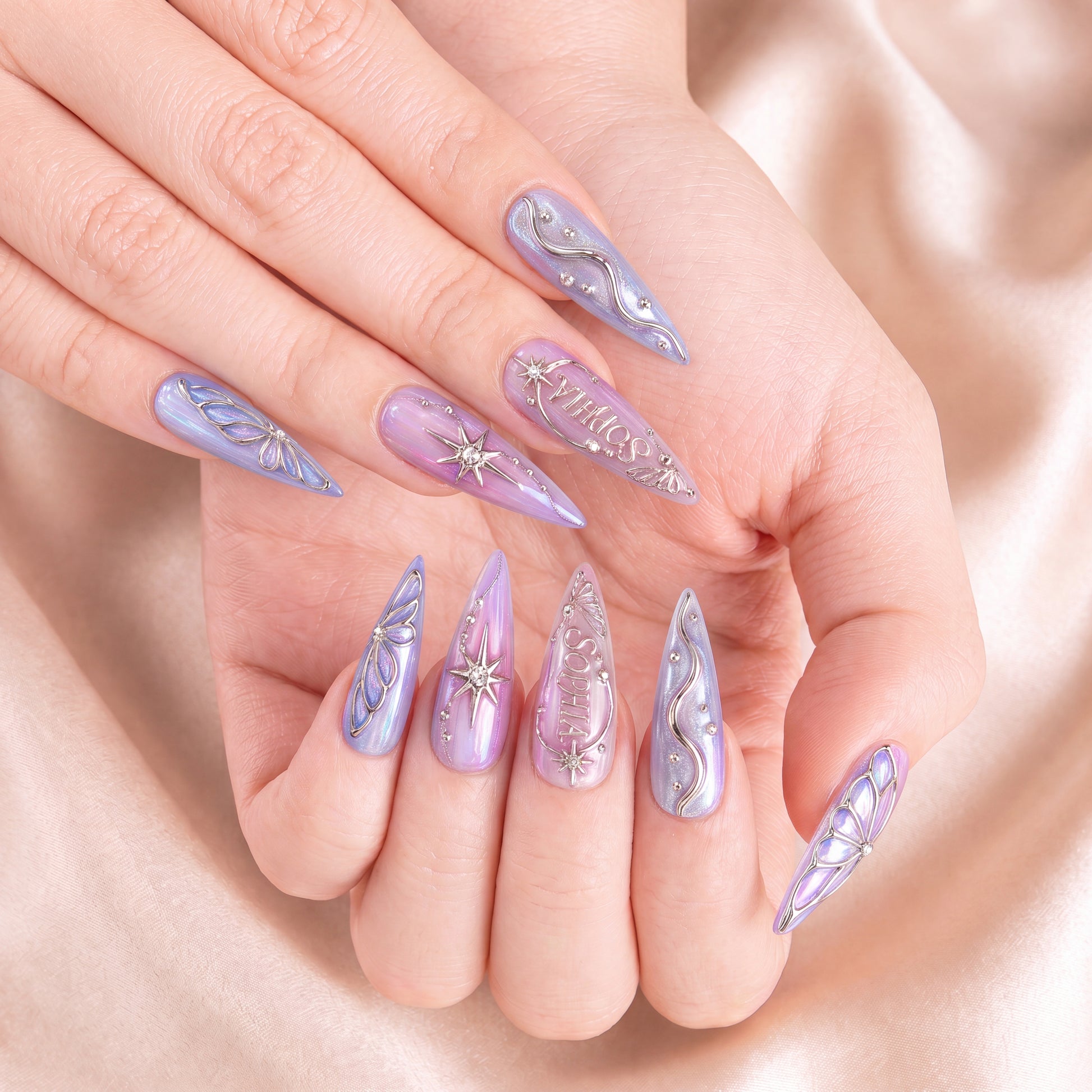 Astral Opaline - Personalized Press-On Nails