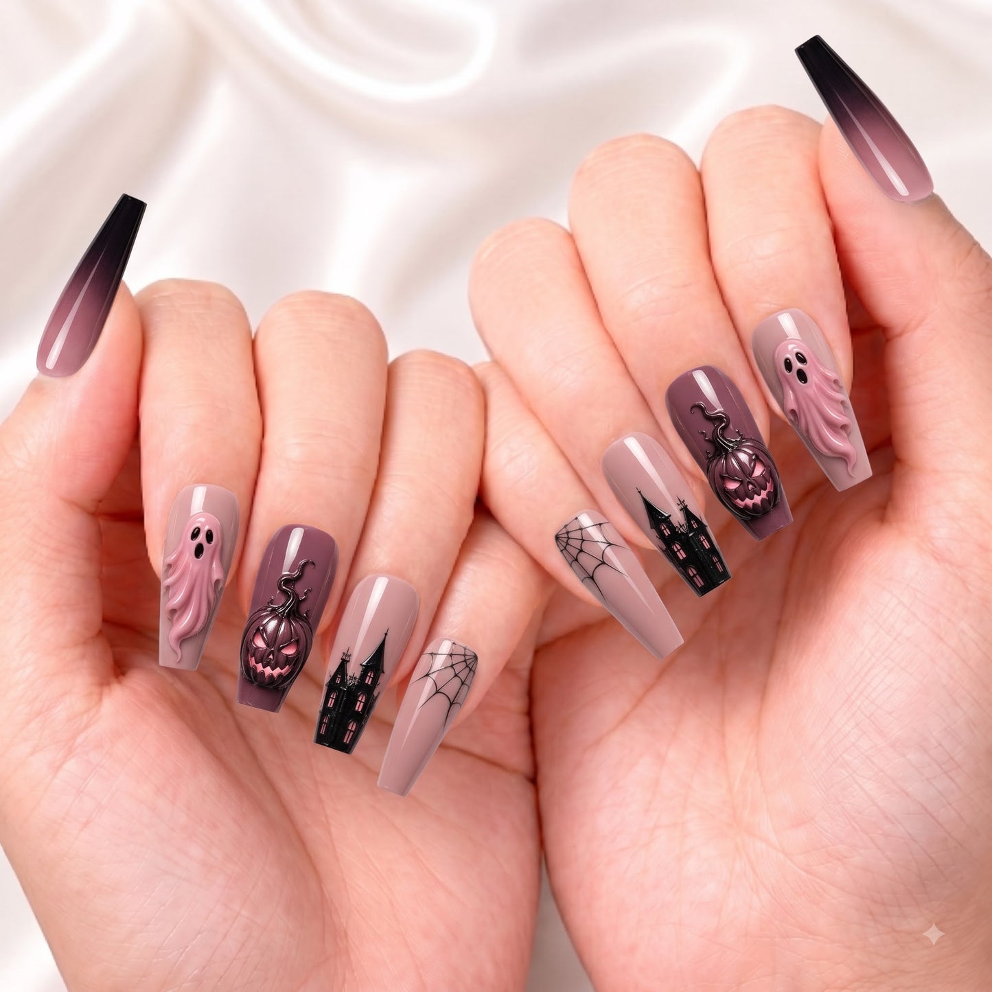 Dusty Rose Haunting- Personalized Press-On Nails