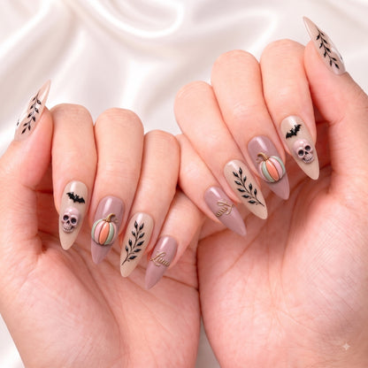 Soft Pumpkin Phantoms- Personalized Press-On Nails