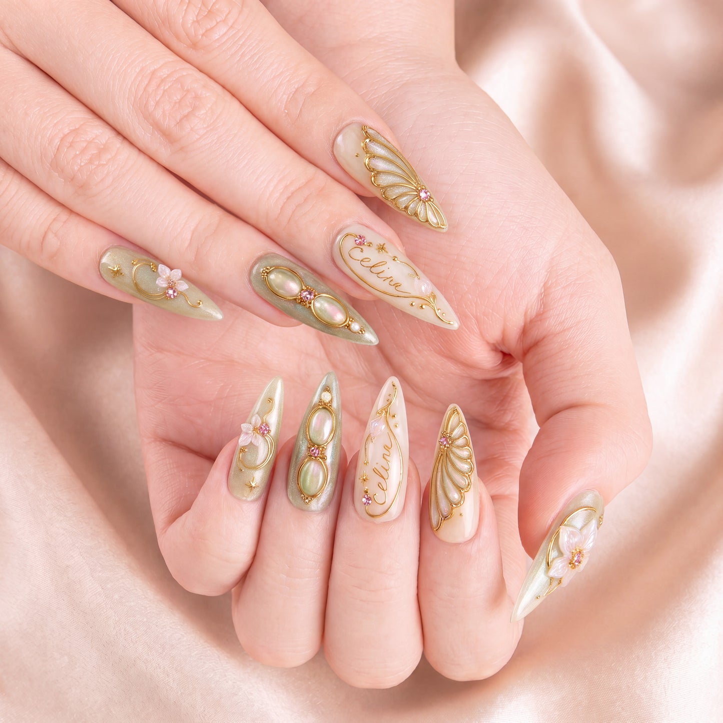Whispering Opal - Personalized Press-On Nails