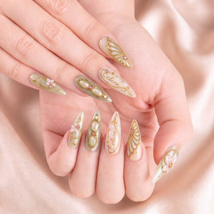 Whispering Opal - Personalized Press-On Nails