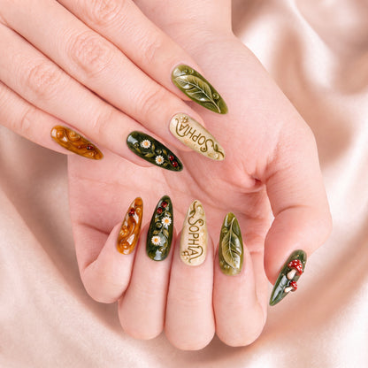 Ladybug Haven - Personalized Press-On Nails
