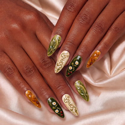 Ladybug Haven - Personalized Press-On Nails