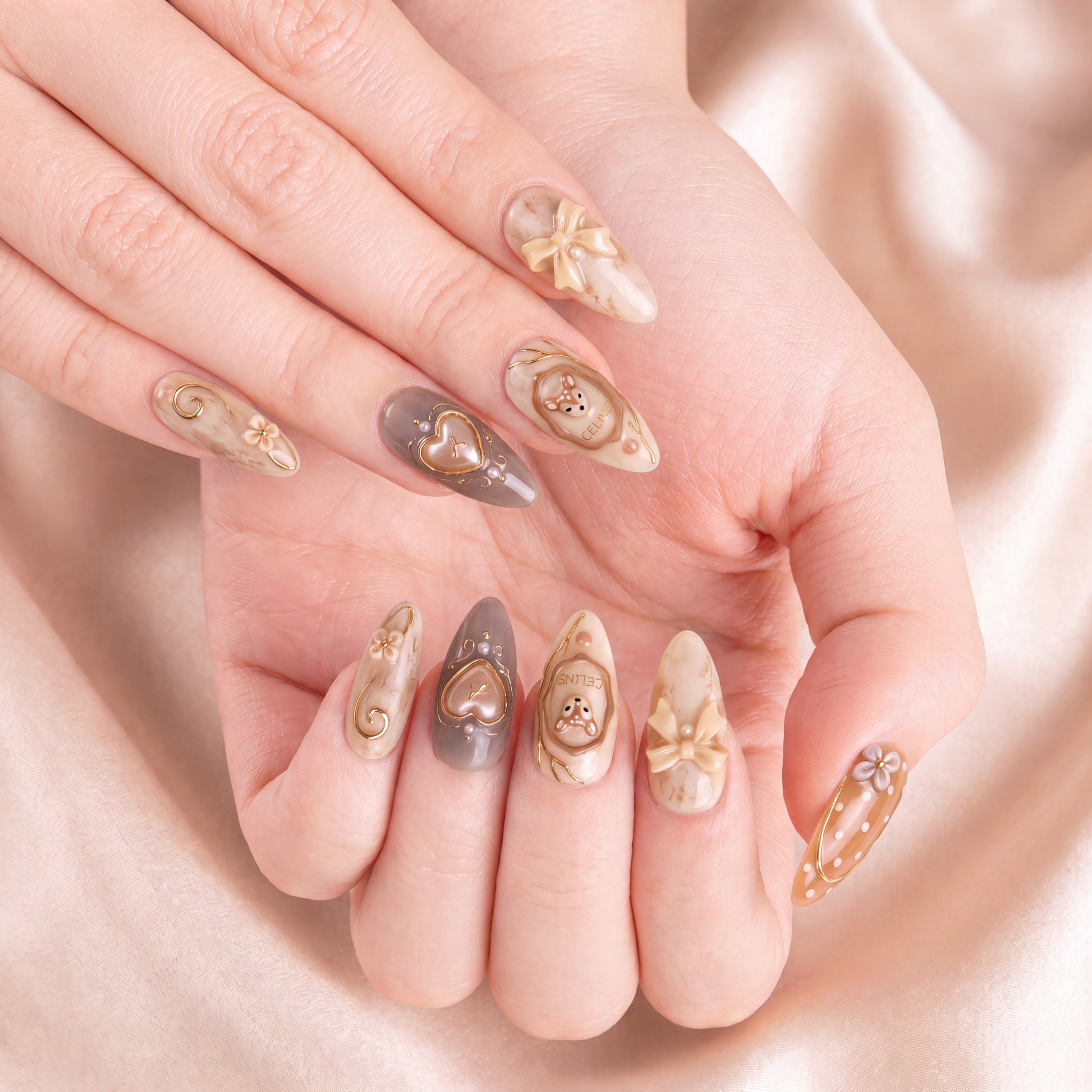 Soft Antler Charm - Personalized Press-On Nails