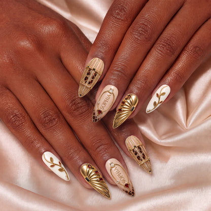 Ruby Leopard Luxe - Personalized Press-On Nails