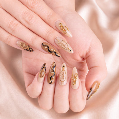 Black Heart Luxe - Personalized Press-On Nails