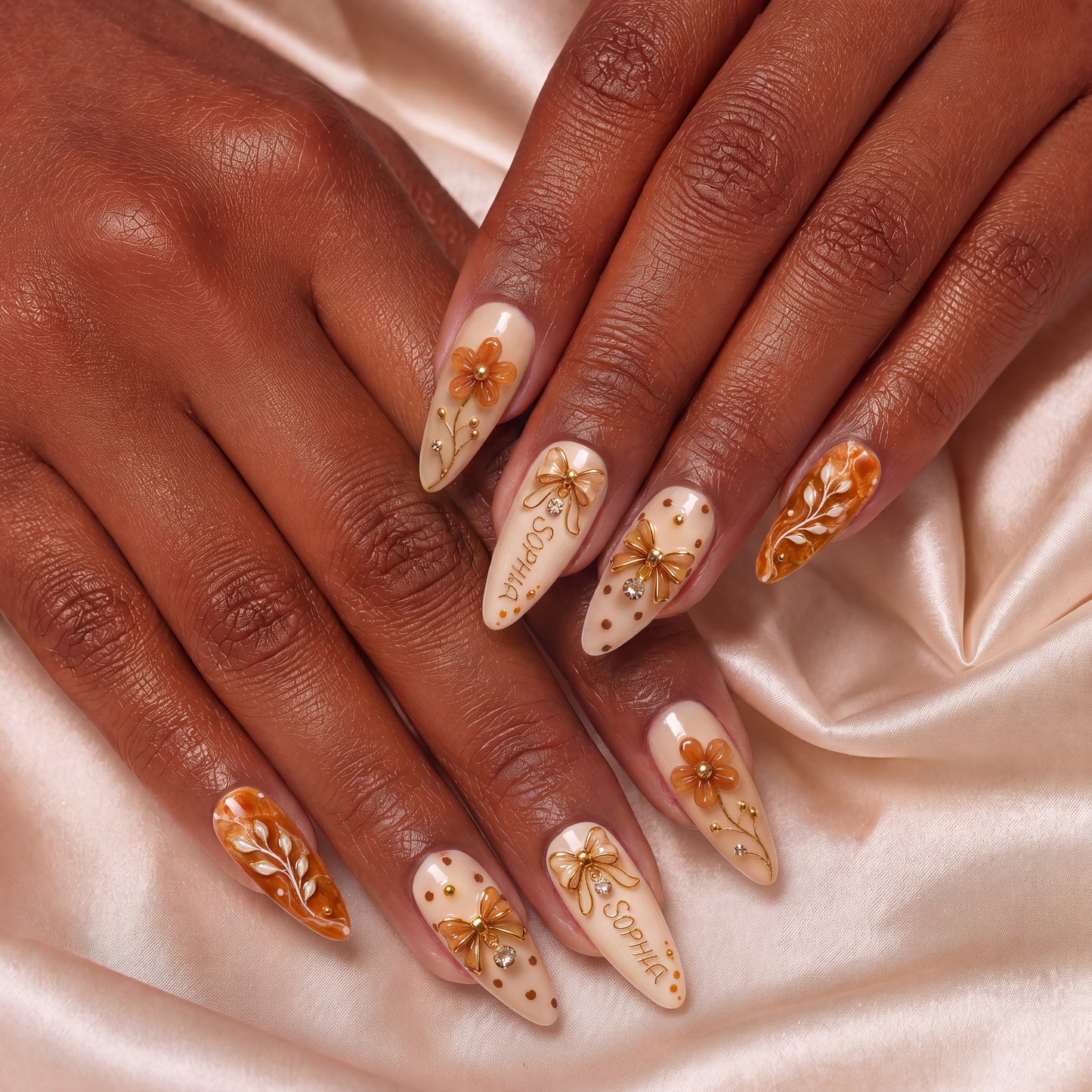 Honey Opaline - Personalized Press-On Nails