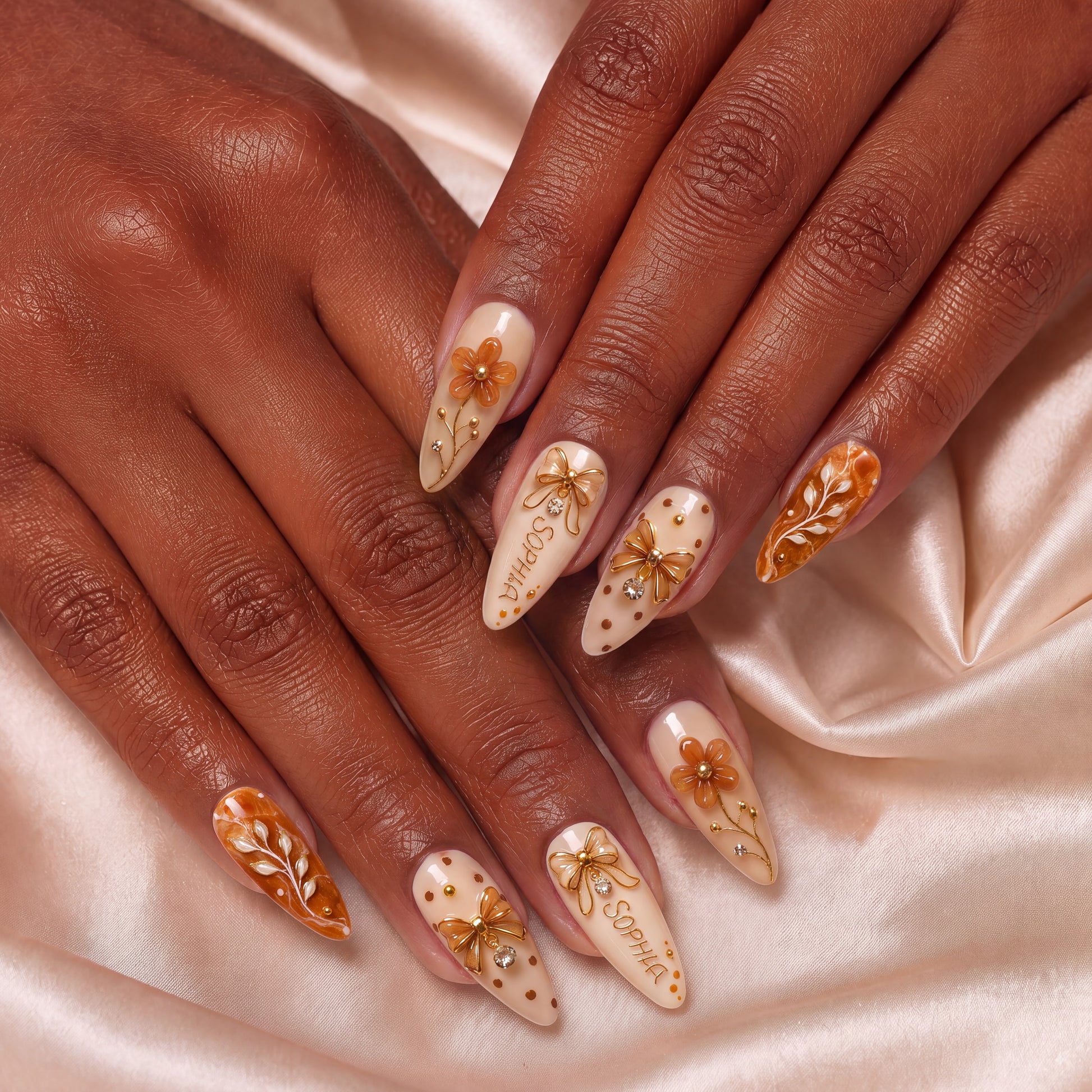 Honey Opaline - Personalized Press-On Nails