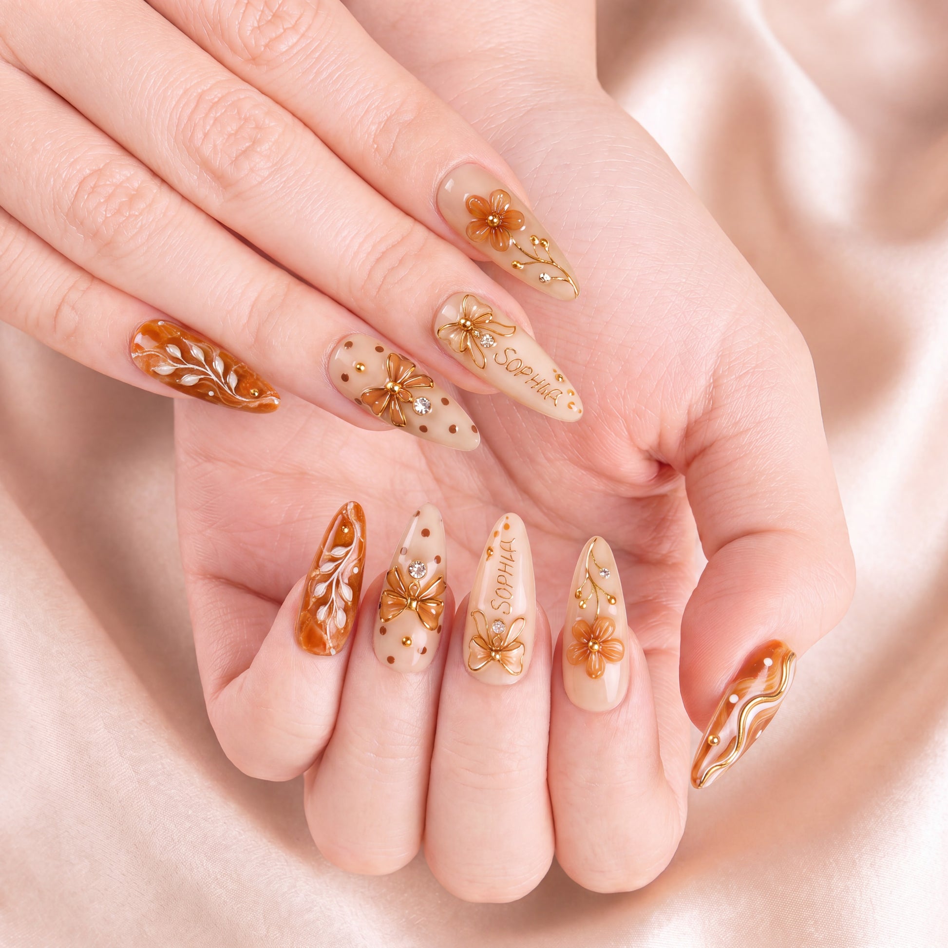 Honey Opaline - Personalized Press-On Nails
