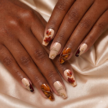 Scarlet Leaf Sonata - Personalized Press-On Nails