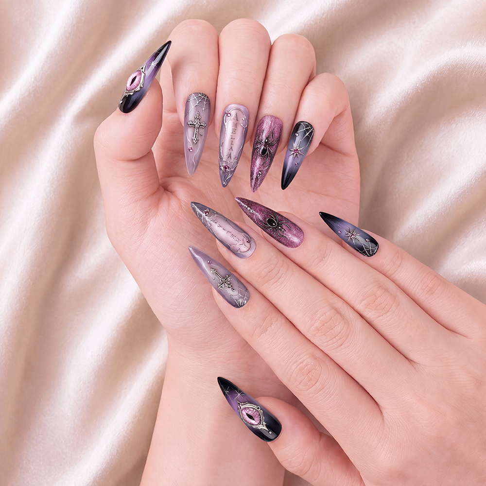 Haunted Amethyst - Personalized Press-On Nails