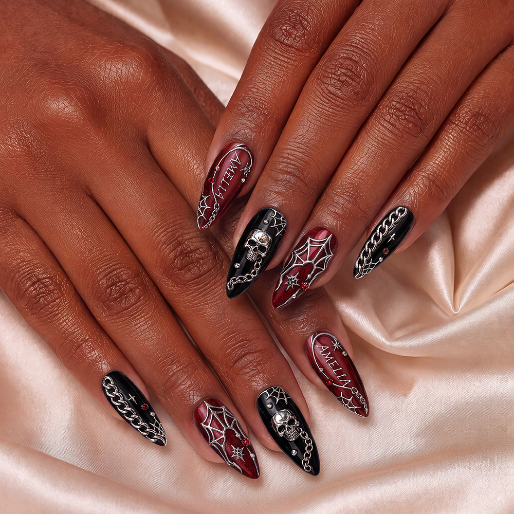 Venom & Bone - Personalized Press-On Nails