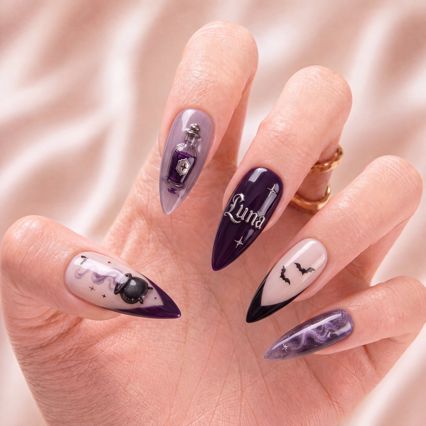 Violet Potion Ritual - Personalized Press-On Nails
