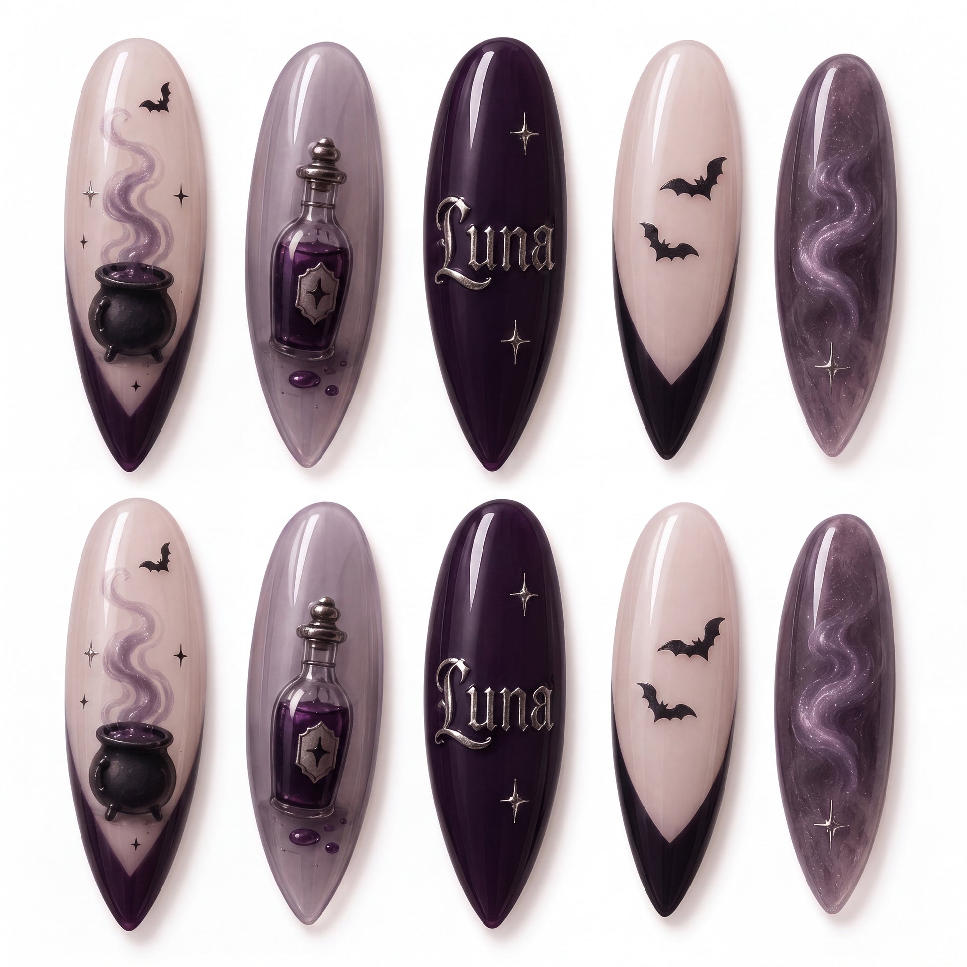 Violet Potion Ritual - Personalized Press-On Nails