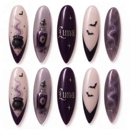 Violet Potion Ritual - Personalized Press-On Nails