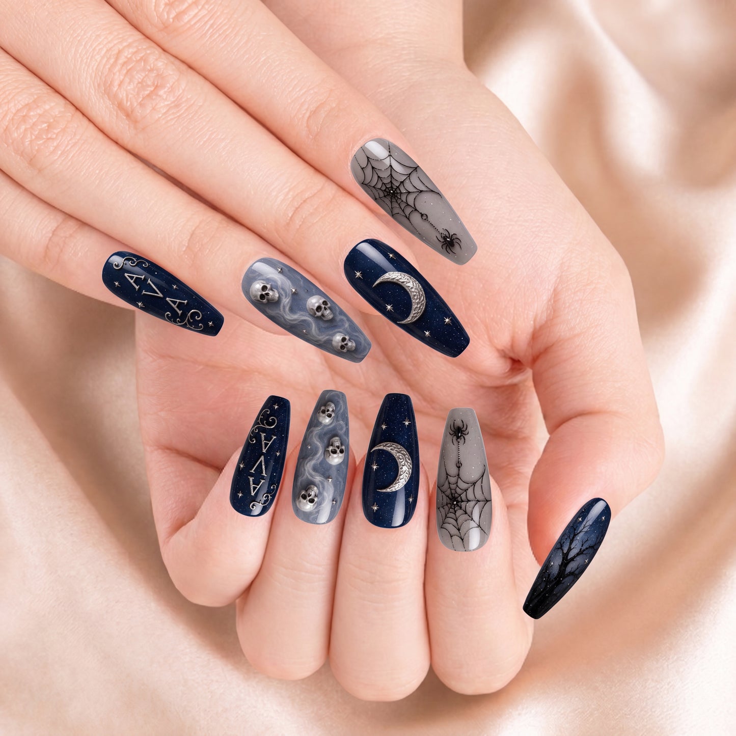 Midnight Moon Haunting - Personalized Press-On Nails