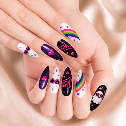 Neon Ghost Fantasy - Personalized Press-On Nails
