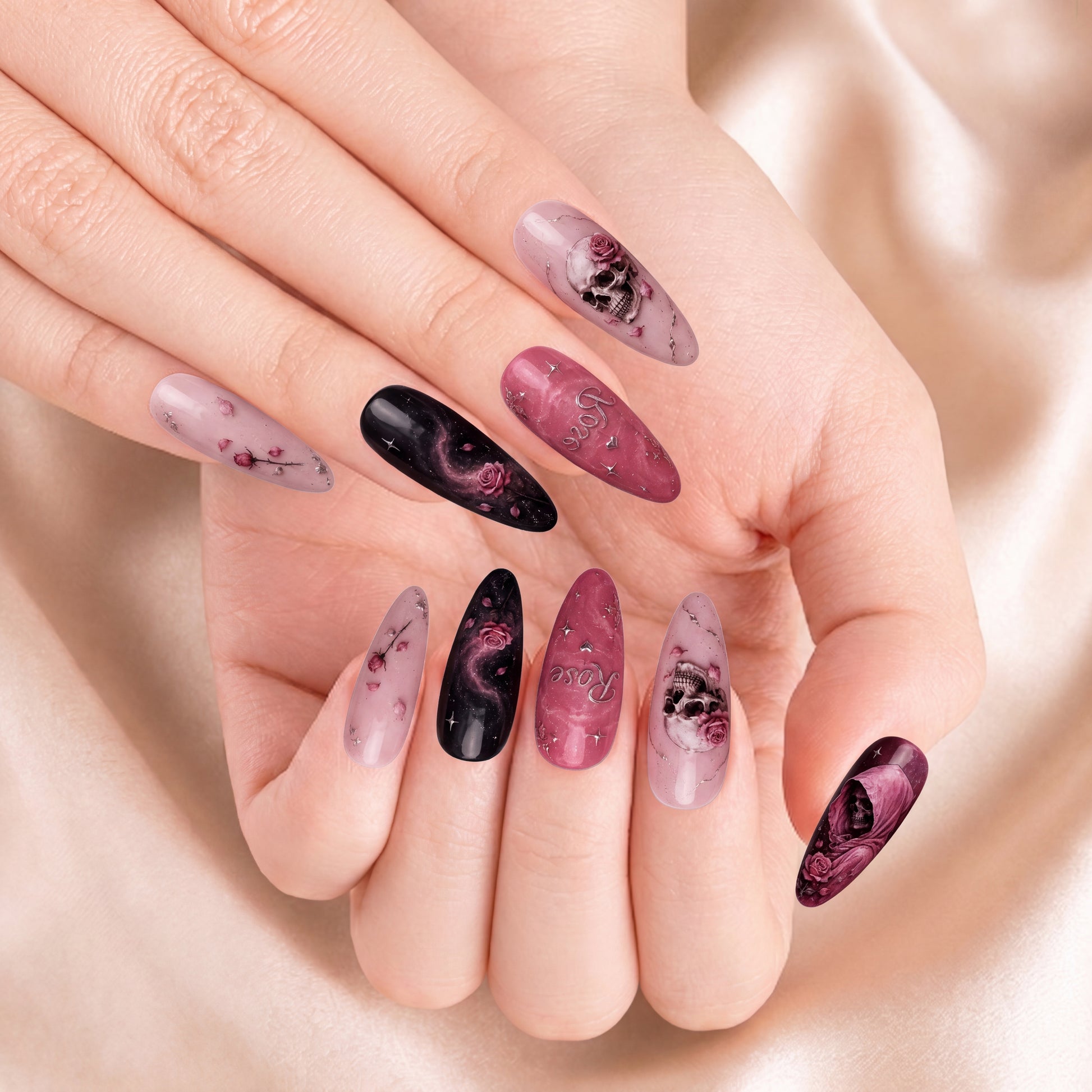 Blush Reaper Garden - Personalized Press-On Nails