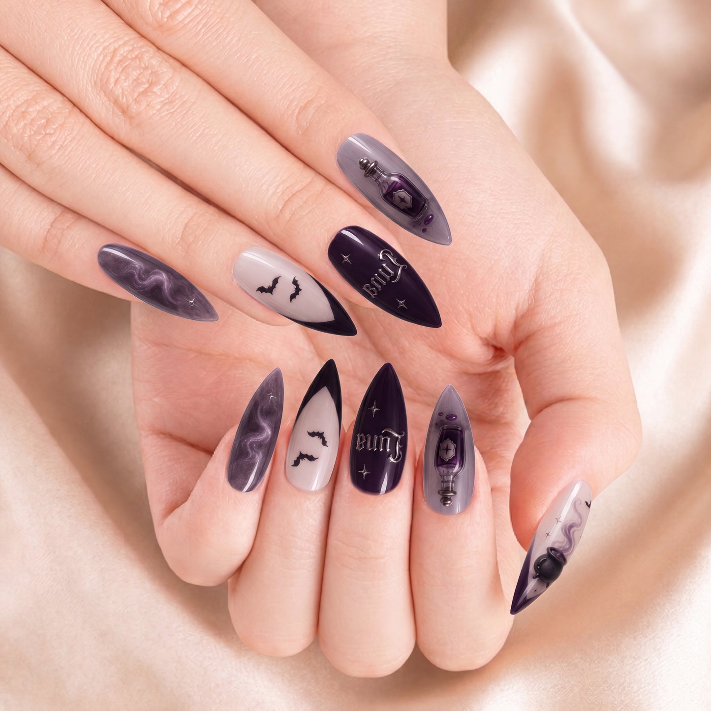 Violet Potion Ritual - Personalized Press-On Nails