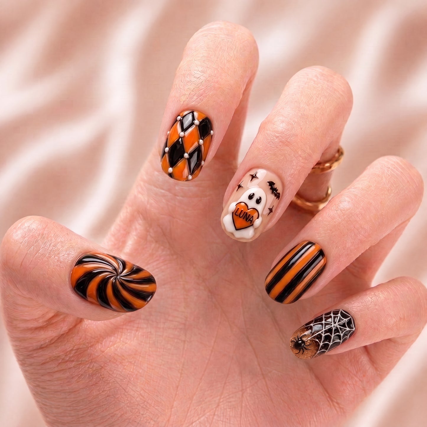 Pumpkin Parade – Personalized Press-On Nails