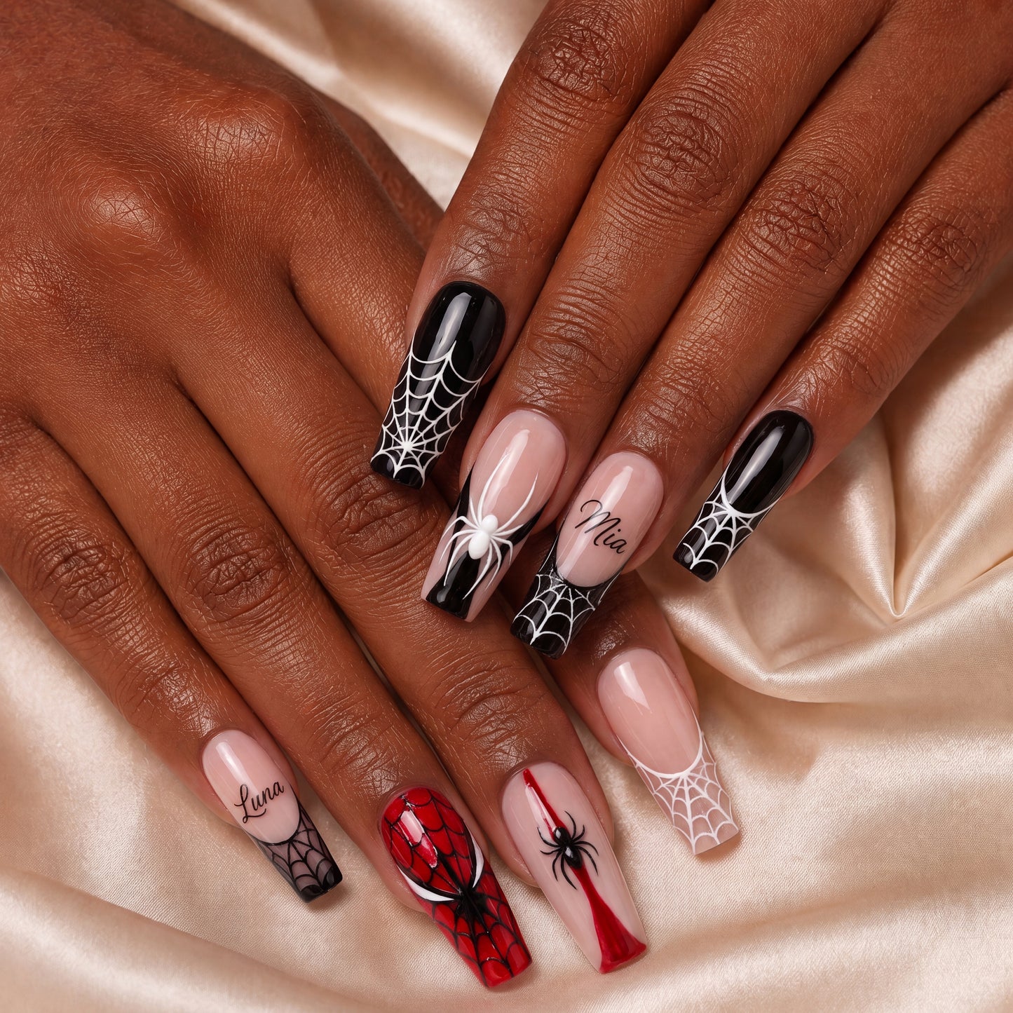 Spider Hero Web – Personalized Press-On Nails