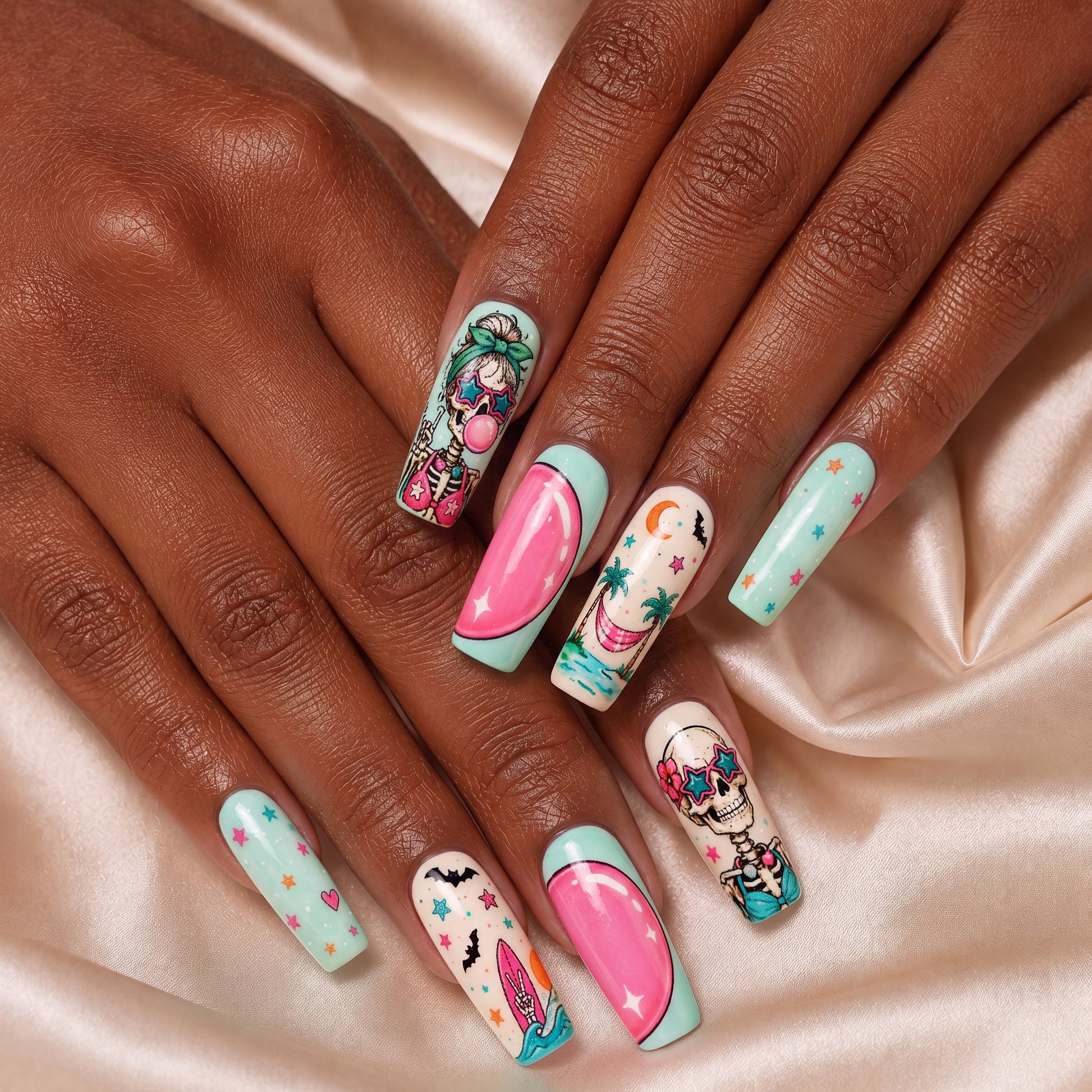 Spooky Cute Summer - Personalized Press-On Nails