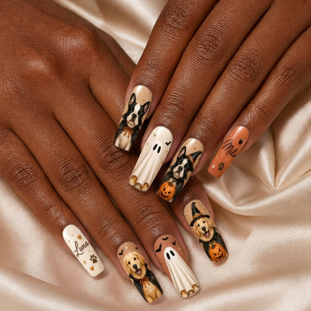 Customizes Dog Halloween – Personalized Press-On Nails