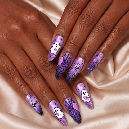 Ghost Hug Besties – Personalized Press-On Nails