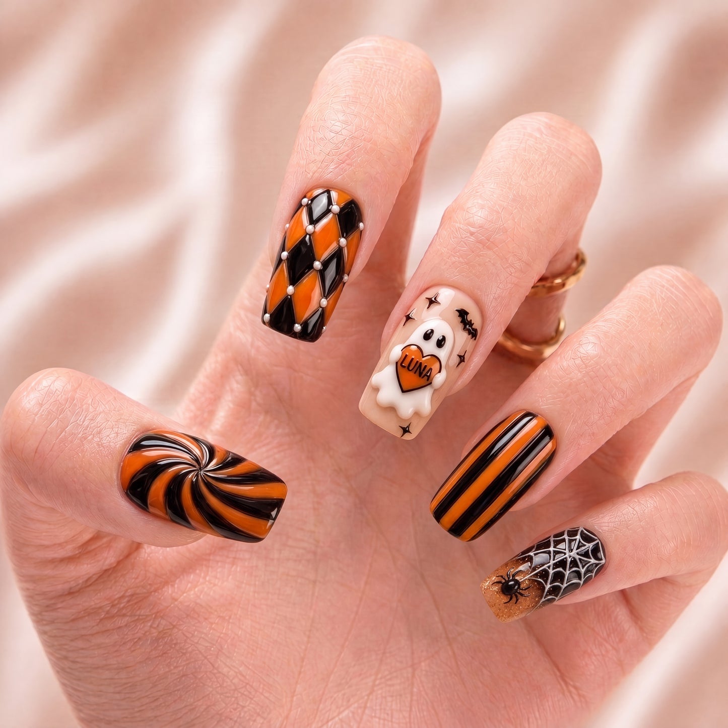 Pumpkin Parade – Personalized Press-On Nails