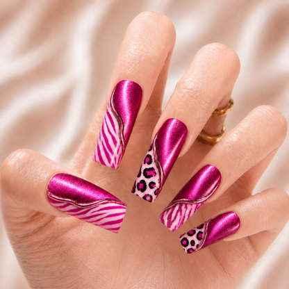 Pink Leopard - Press-On Nails