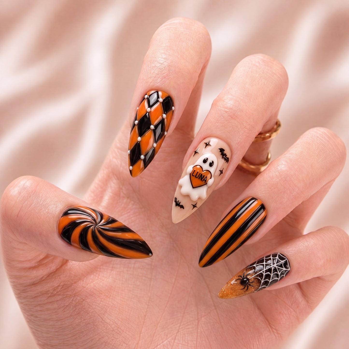 Pumpkin Parade – Personalized Press-On Nails