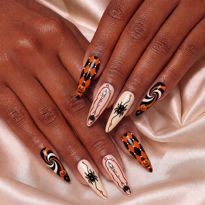 Harlequin After Dark - Personalized Press-On Nails