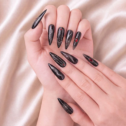 Crimson Covenant - Personalized Press-On Nails
