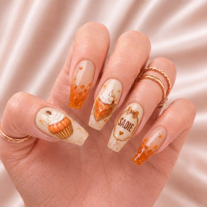 Pumpkin Bakery - Personalized Press-On Nails