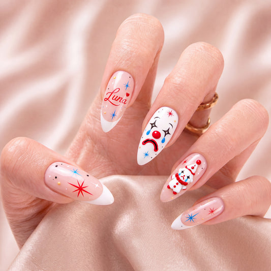 Sad Clown Sparkle – Personalized Press-On Nails alternate image
