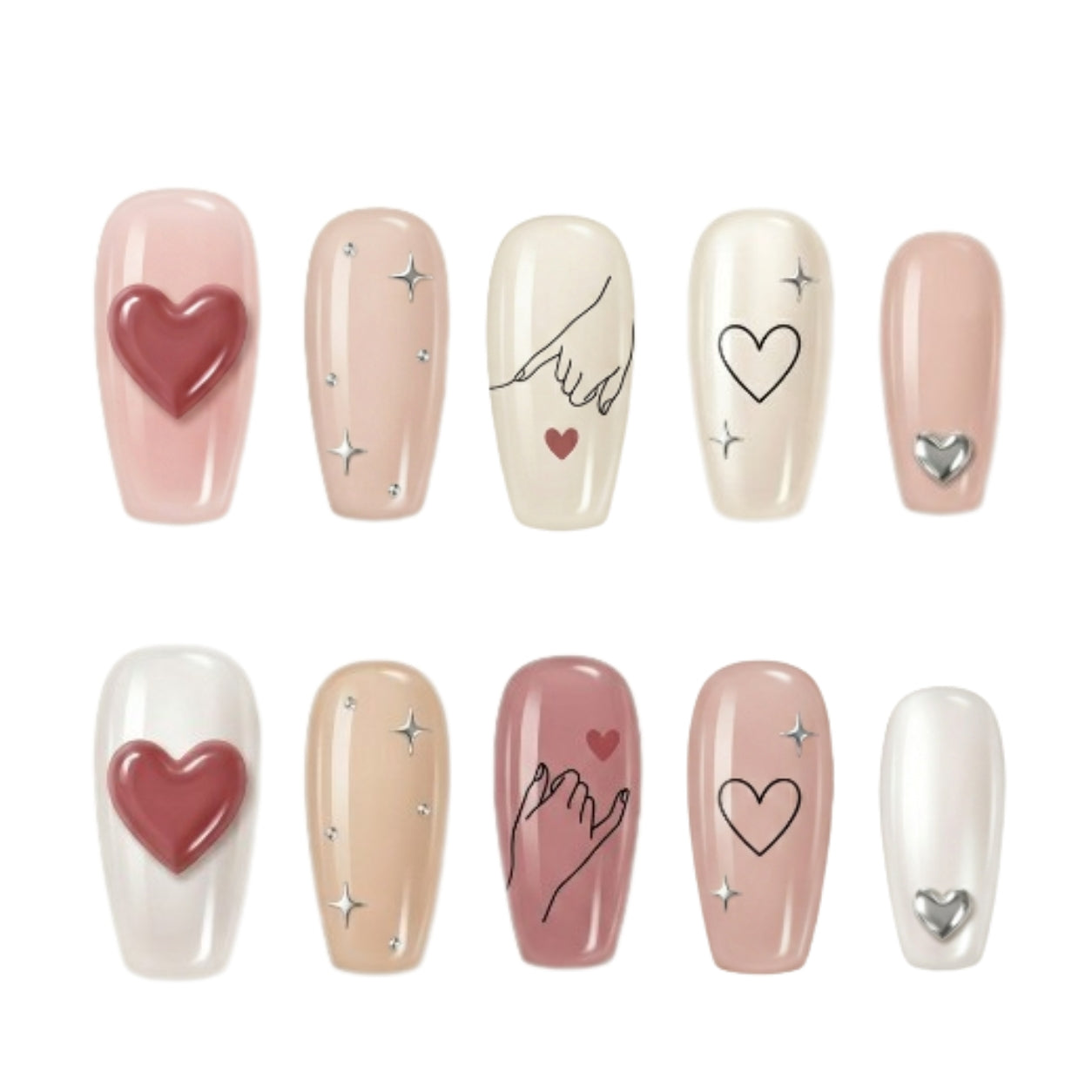 Pinky Promise Bestie Bond – Personalized Press-On Nails