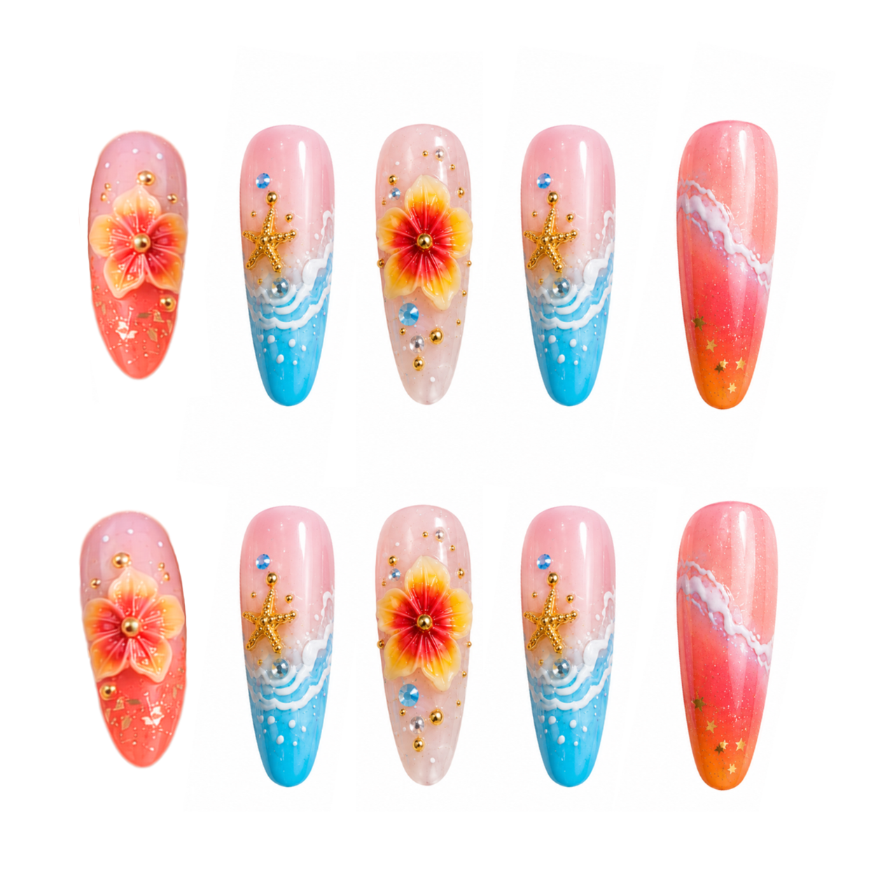 Tropical Floral - Press-On Nails