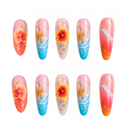 Tropical Floral - Press-On Nails
