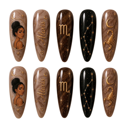 Astrology Zodiac - Personalized Press-On Nails